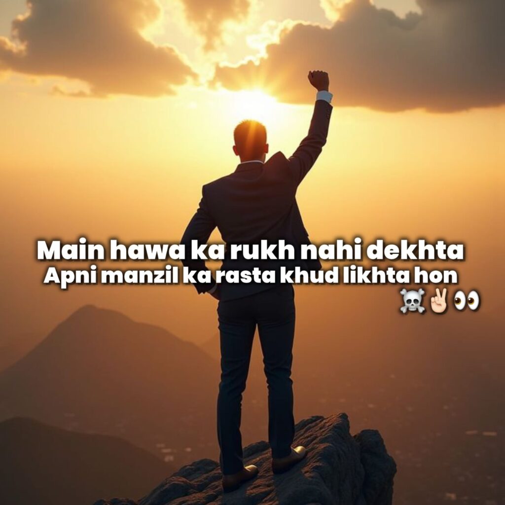 attitude motivational shayari in hindi